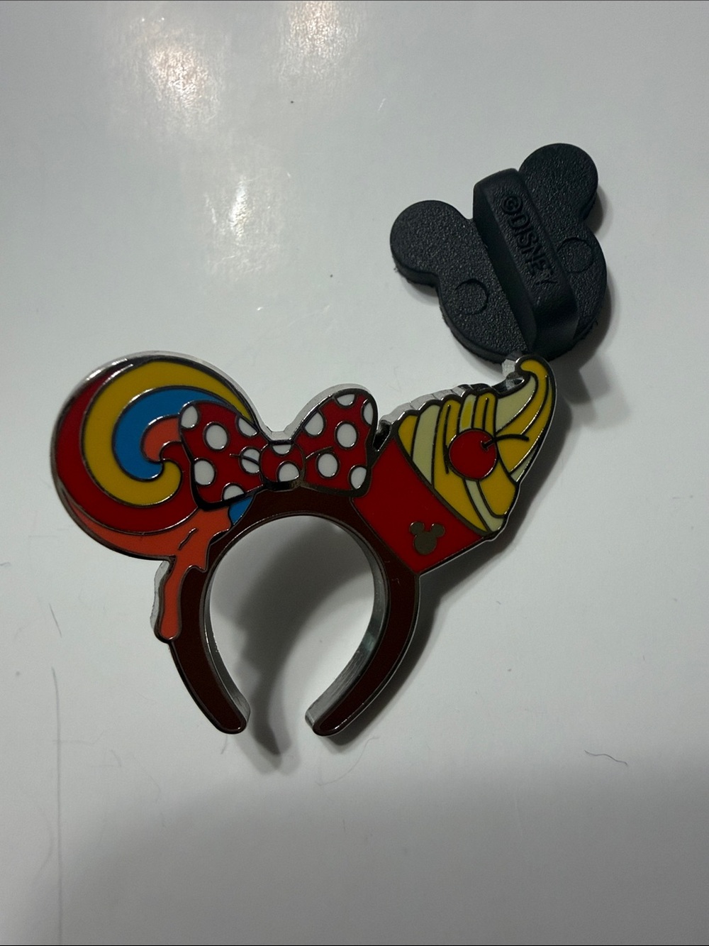 Disney Minnie Mouse treats Headband Pin with Polka Bow